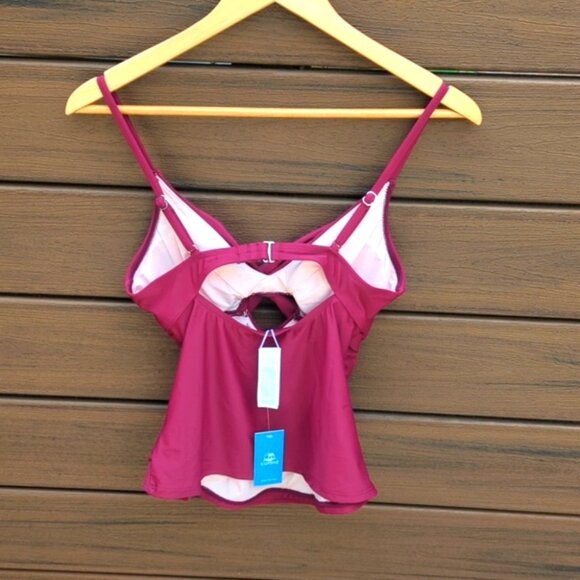 Cupshe Women's Reversible Bottom Wrapped High Waisted Tankini Swimsuit -S NWT - Picture 5 of 7